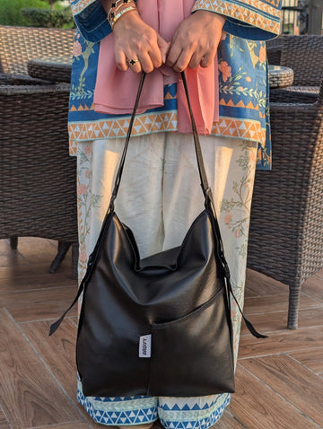 THE EVERYDAY BAG - LEATHER BLACK