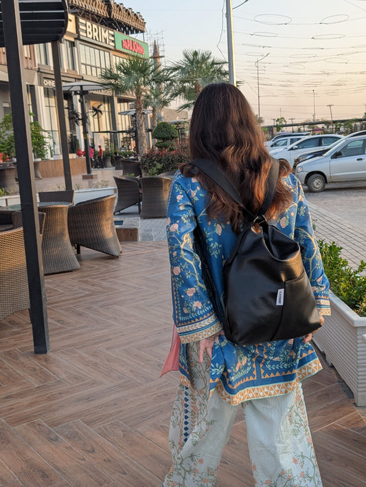 Everyday Tote Backpack - Leather Black