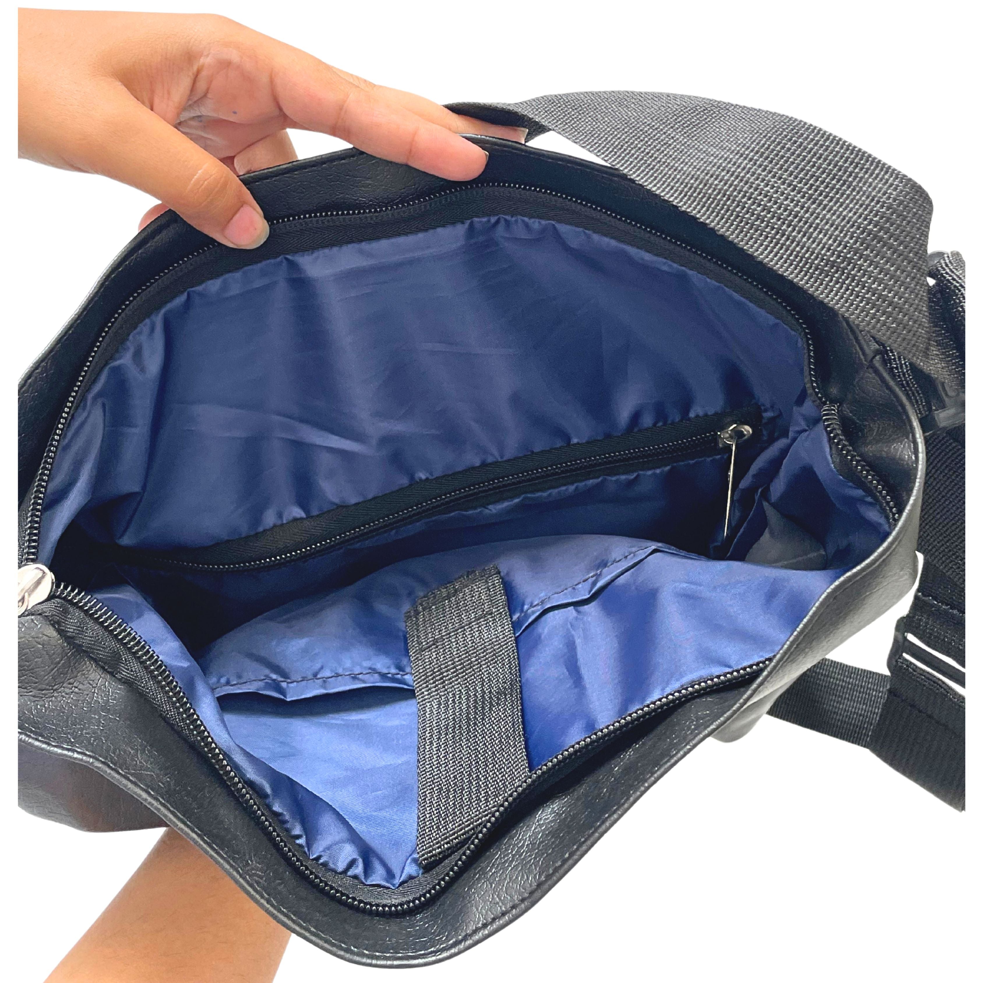 THE EVERY DAY BAG - LEATHER BLACK GREY