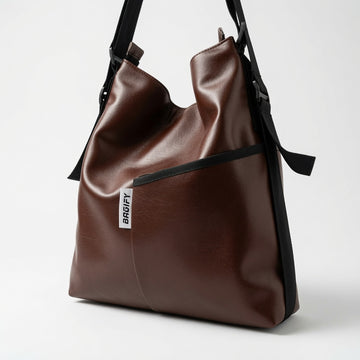 Everyday 2 in 1 Tote Backpack - Leather Coffee Brown