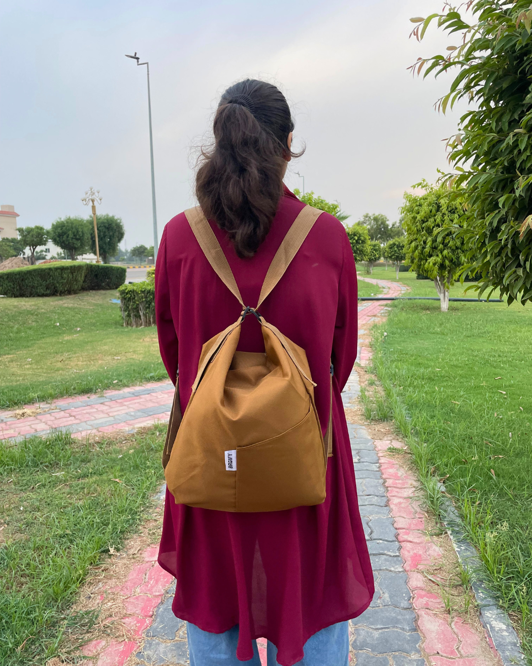 Everyday Tote Backpack - Tan