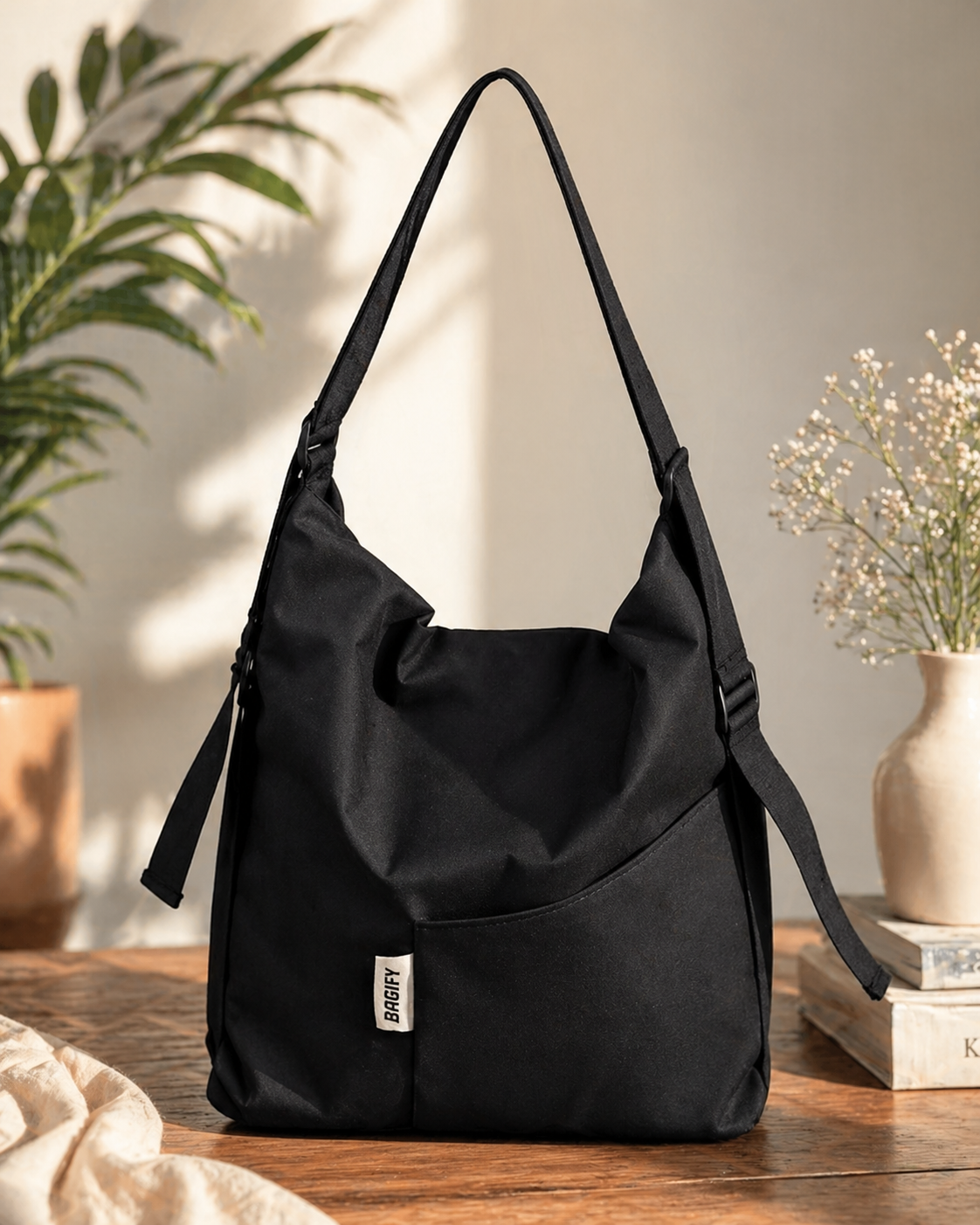 Everyday 2 in 1 Tote Backpack - Black