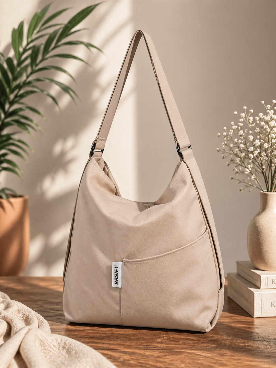 Everyday Tote Backpack - Beige