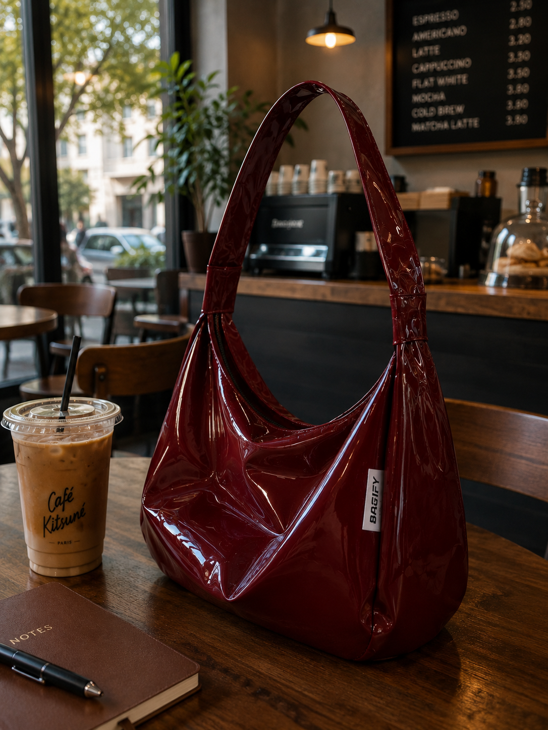 Bagify LUNA  Patent Hobo Bag