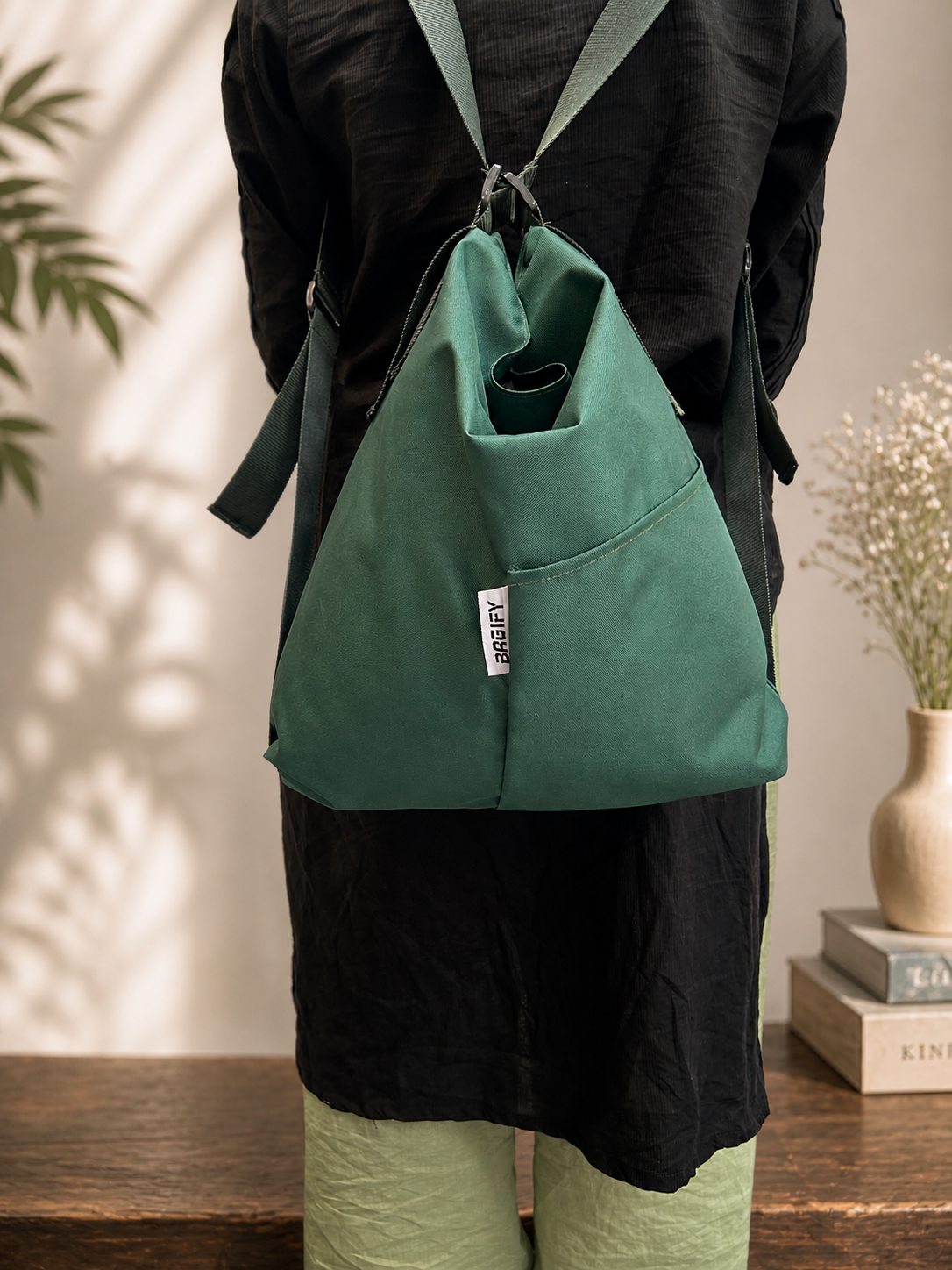 Everyday Tote Backpack - Pine