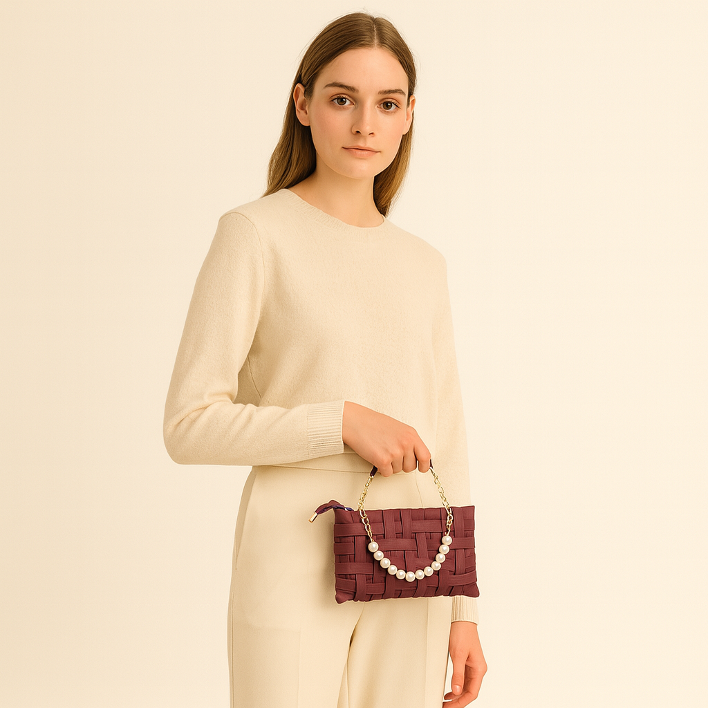 The Pearl Clutch – Maroon