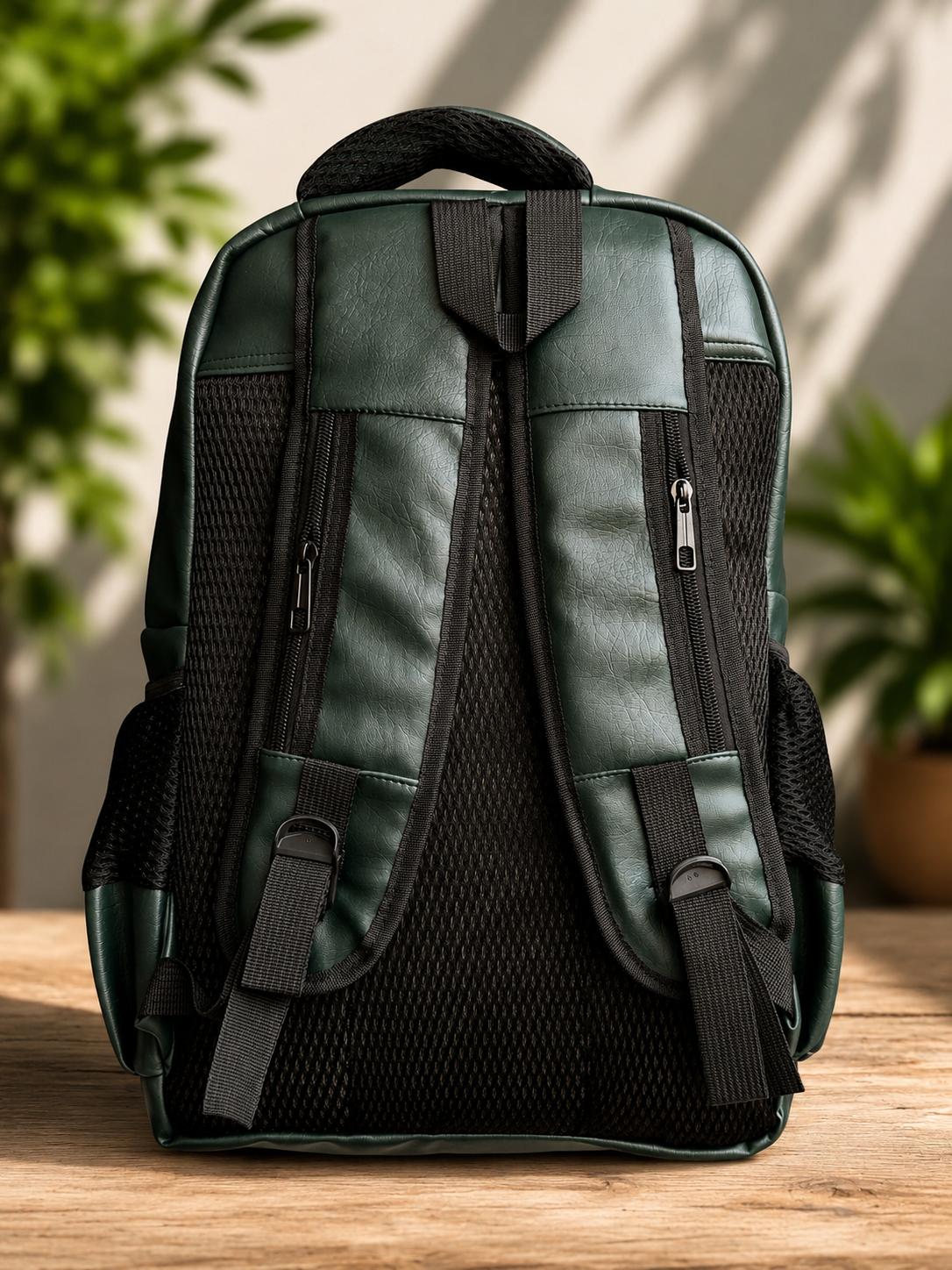 Bagify Leather Laptop Backpack - Pine