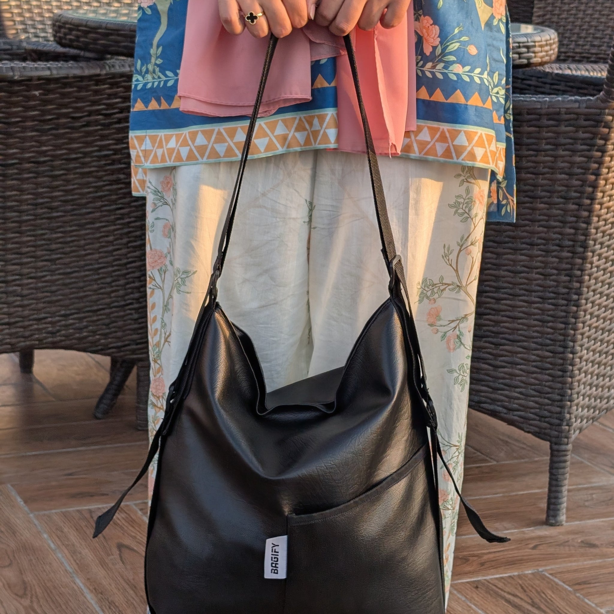 THE EVERYDAY BAG - LEATHER BLACK
