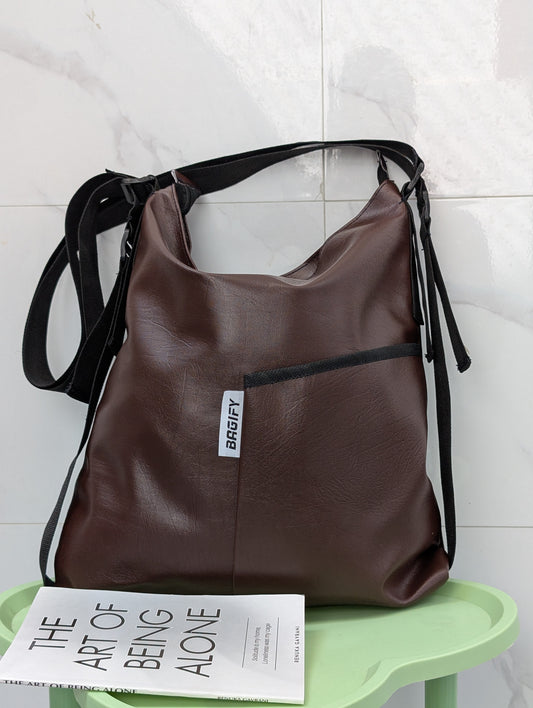 Everyday Tote Backpack - Coffee Brown