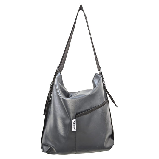 Everyday Tote Backpack - Leather White Grey
