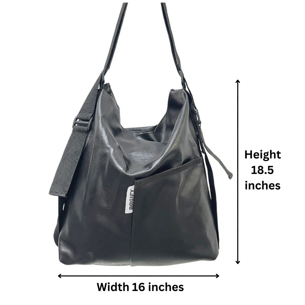 Everyday 2in 1  Tote Backpack - Leather White Grey